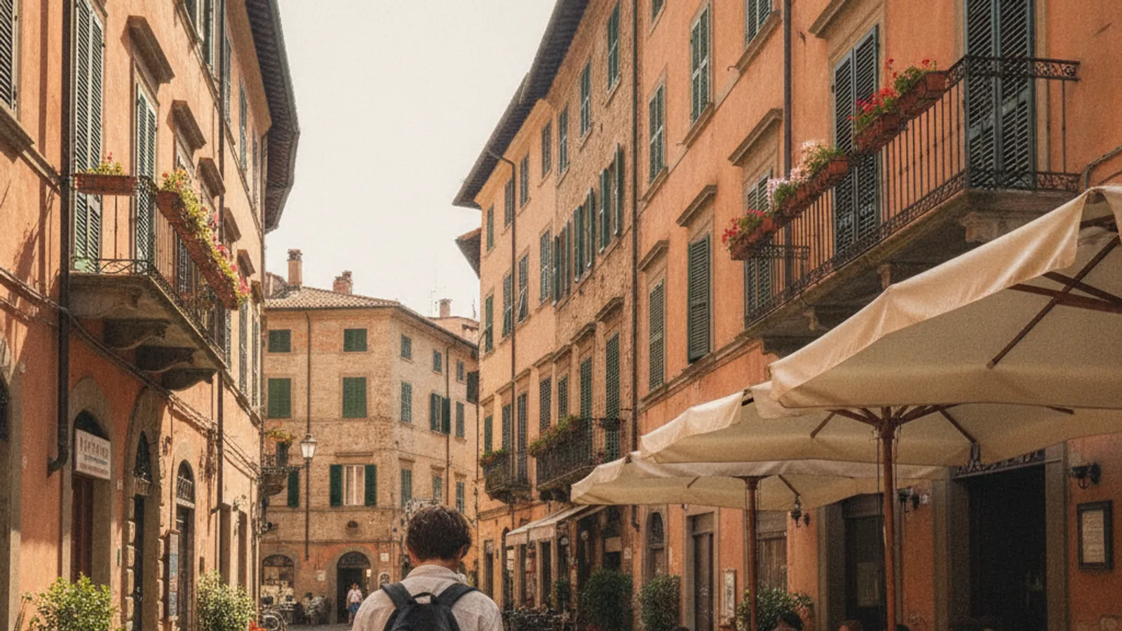 Traveller staying connected in Italy with an eSIMs Italy travel eSIM